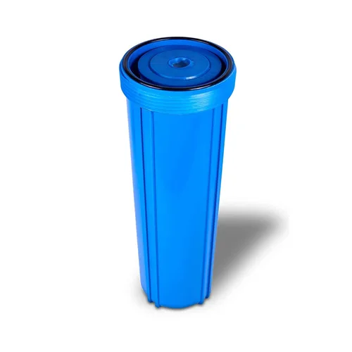 Miniatura 4 de Sistema de filtración de agua para toda la casa, carcasa grande azul, puertos de latón de entrada/salida de 1 pulgada, botón de alivio de presión
