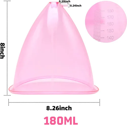 Miniatura 2 de ZILAMPU Copas de vacío para glúteos de 6.1 fl oz, accesorios para máquina de ventosas de terapia de vacío XL, ventosas de 8.26 pulgadas de diámetro