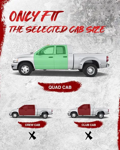 Miniatura 2 de KYX - Estribos y escalones Nerf para Dodge Ram 1500 Quad Cab 2009 - 2018, un par de estribos laterales Nerf de 6 pulgadas para puerta de automóvil