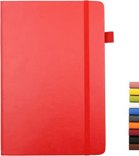 Miniatura 12 de Cuadernos forrados para diario, con lazo para bolígrafo. Cuadernos de tapa dura para trabajo, papel grueso de 100 Gsm con bolsillo