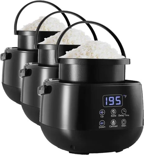 Miniatura 8 de Hearth & Harbor Derretidor eléctrico de cera para hacer velas, olla de fusión de cera de vela pequeña de 16 onzas, derretidor de cera antiadherente
