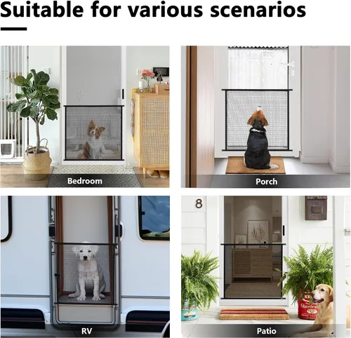 Miniatura 4 de Protector de puerta de pantalla de rejilla de acero para mascotas de Guardian para perros, gatos y mascotas, protector contra arañazos de reemplazo
