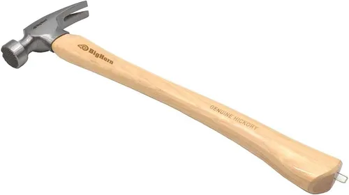 Miniatura 5 de Big Horn 15101 - Martillo para enmarcar con mango curvado de 21 onzas, cara fresada, arrancador magnético de uñas, garra antianillo, cabeza de acero
