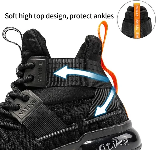 Miniatura 4 de VITUOFLY Zapatos de baloncesto para niños, con cámara de aire, para niñas, con aros de media parte superior, antideslizantes, para deportes al aire