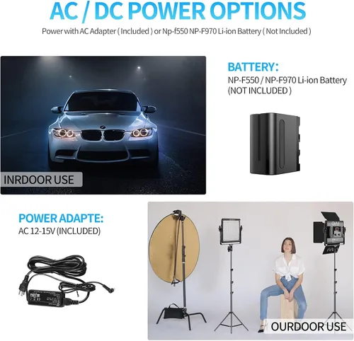 Miniatura 5 de GVM Paquete de 2 Kits de Iluminación de Video LED con Control por APP, Bicolor Variable 2300K~6800K con Pantalla Digital de Brillo del 10~100%