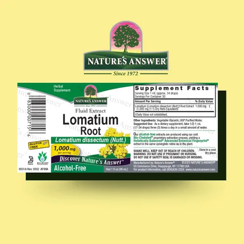 Miniatura 2 de Nature's Answer Lomatium Root Extract Lomatium Dissectum - Suplemento herbario natural - Sin gluten - Ideal para inmunidad salud general bienestar
