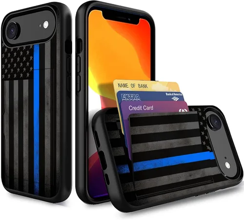 Miniatura 142 de Funda para iPhone Air, funda tipo cartera con ranura para tarjeta oculta, a prueba de golpes, TPU y PC, funda protectora de doble capa para iPhone