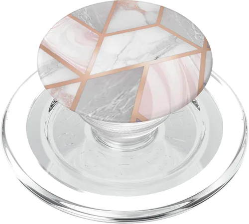 Miniatura 9 de PopSockets PopGrip: agarre intercambiable para teléfonos y tabletas PopSockets estándar PopGrip: efecto mármol rosa, blanco y gris