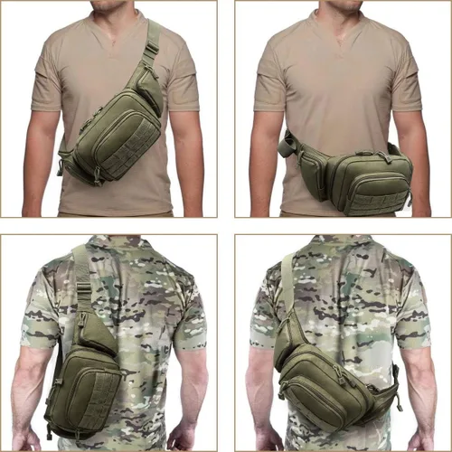 Miniatura 7 de LIVANS Cangurera de transporte oculto, bolsa táctica para pistola de transporte para hombre, funda de ocultación para armas de 1911 y G 17, 19, 20