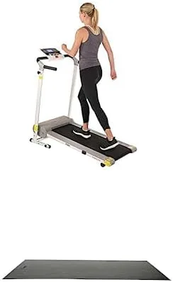 Sunny Health & Fitness Caminadora eléctrica plegable con pantalla LCD y soporte para dispositivos, peso máximo de 220 libras, color blanco SF-T7610