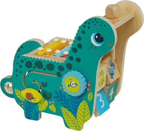 Miniatura 6 de Manhattan Toy Instrumento musical de madera de llama para niños pequeños con maracas, alforjas que hacen clic, baquetas, cepillo de lavar y xilófono