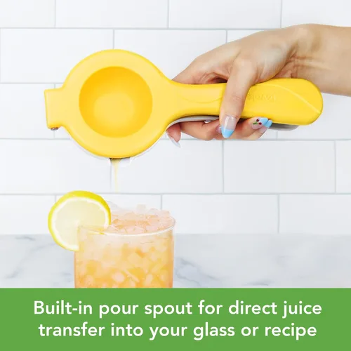 Miniatura 6 de Tovolo Exprimidor manual de cítricos con boquilla de vertido, apto para lavavajillas, exprimidor de prensa de aluminio para limón, lima, naranjas