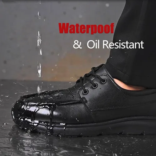 Miniatura 2 de Zapatos de trabajo antideslizantes para hombres y mujeres, impermeables y resistentes al aceite, ligeros y cómodos, mocasines sin cordones, tenis