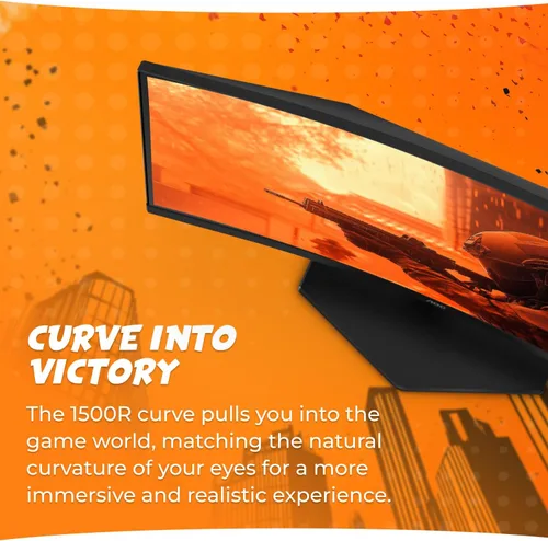 Miniatura 3 de AOC C24G42E Monitor de juego ultrarrápido curvo de 24" sin marco, 1500R, FHD 1080p, 180Hz 0.5ms MPRT, HDMI 2.0 x2, Display Port x1, HDR, altavoces