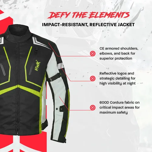 Miniatura 4 de Chaqueta de moto para hombre CE Blindado, Impermeable, para todo clima, M