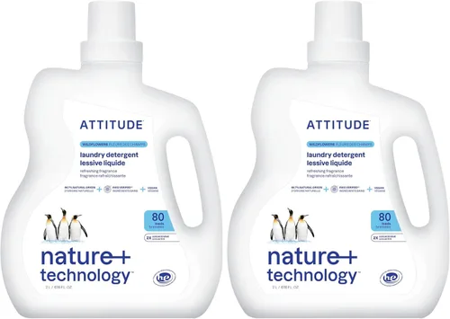 Miniatura 10 de ATTITUDE Detergente líquido para ropa, verificado por EWG, compatible con HE, a base de plantas y vegano, jabón natural para lavandería, aroma a