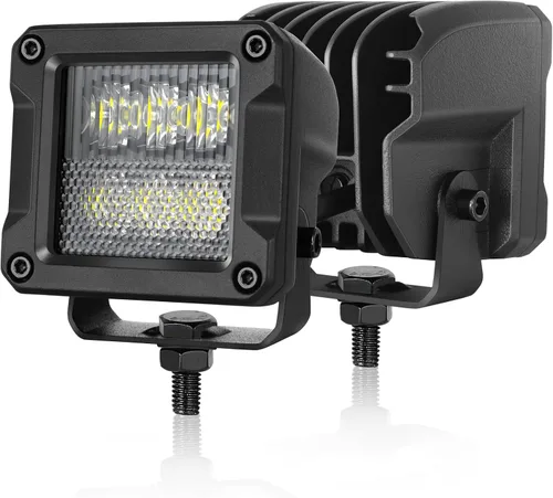 Miniatura 18 de 3" SAE luces antiniebla LED legales para la calle, aprobadas por DOT, cubos LED cuadrados, cápsulas de luz antiniebla de haz trun-cado, 2 piezas