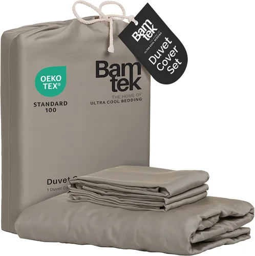 Miniatura 10 de Juego de funda de edredón - Funda de edredón 100% viscosa derivada de bambú, tamaño Queen, 3 piezas de funda de edredón refrescante de lujo