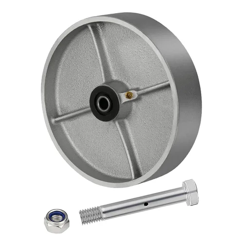 Miniatura 12 de Ruedas industriales de 3" x 2", rueda de hierro fundido de acero – Rueda de servicio pesado – Capacidad de 800 libras cada una, rodamiento