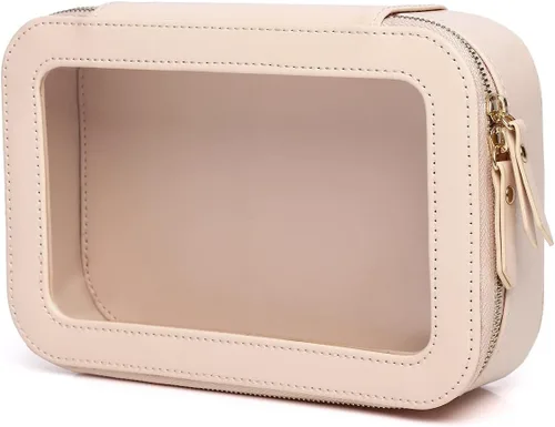 Miniatura 81 de Pinkmik Pequeña bolsa de maquillaje, mini estuche transparente para maquillaje y neceser con cremallera, organizador de bolsos para mujer