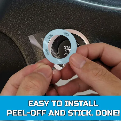 Miniatura 6 de TOOLEPIC Cubierta de botón de arranque para Dodge Challenger Charger Durango Accesorios 2015-2025 - Kit de interruptor de encendido y parada