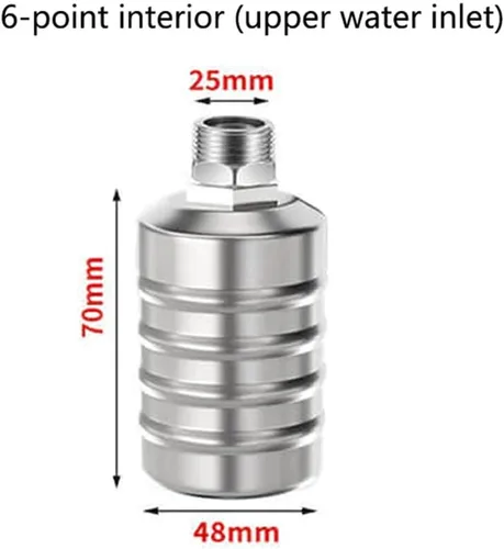 Miniatura 7 de Válvula de flotador de control de nivel de agua completamente automático de acero inoxidable 304 Válvula de bola flotante Controlador automático