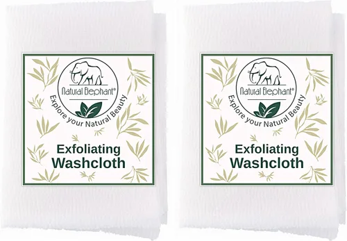 Miniatura 10 de Natural Elephant Paño exfoliante gris carbón japonés limpiador de ducha para cuerpo (paquete de 3 (3 paños))