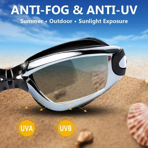 Miniatura 3 de Gafas de Natación - Gafas de natación, Paquete de 2 gafas de natación profesionales, antivaho sin fugas, protección UV, visión amplia para mujeres
