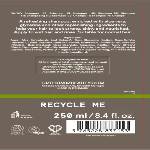 Miniatura 4 de URTEKRAM Champú de romero para cabello fino, 250 ML