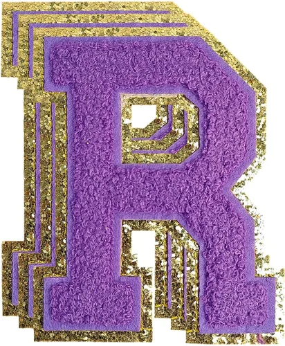 Miniatura 209 de 3 parches de números de chenilla negra, tamaño grande de 4-1/2" parches de números para planchar, parches universitarios para ropa, 8" Borde oro rosa
