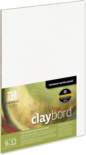 Miniatura 34 de Ampersand Art Supply Panel de pintura de madera: Serie Museo Claybord, 10 "x 10", 2" Perfil con acunado Perfil con cuna de 2