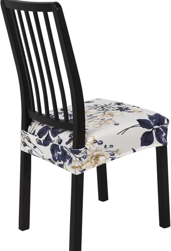 Miniatura 70 de SearchI Juego de 6 Fundas de Asiento para Sillas de Comedor Elásticas, Fundas de Asiento Suave Extraíbles y Lavables para Sillas de Comedor, Flor
