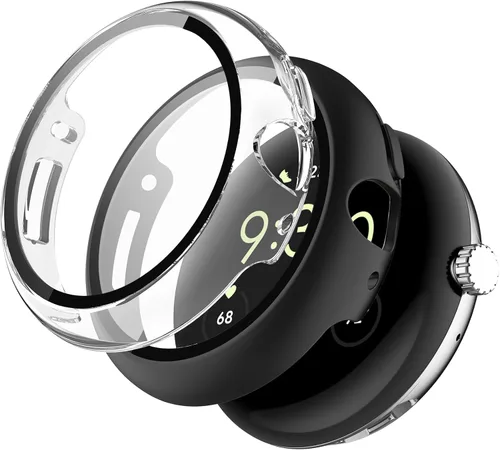 Miniatura 10 de Miimall - Juego de 2 fundas con protector de pantalla para Google Pixel Watch 4 de 1.772 pulgadas, antiarañazos, sensible de alta definición