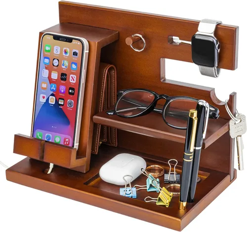 Miniatura 11 de awofer Estación de acoplamiento de madera personalizada para teléfono, versículo bíblico personalizado, regalos religiosos para hombres, múltiples