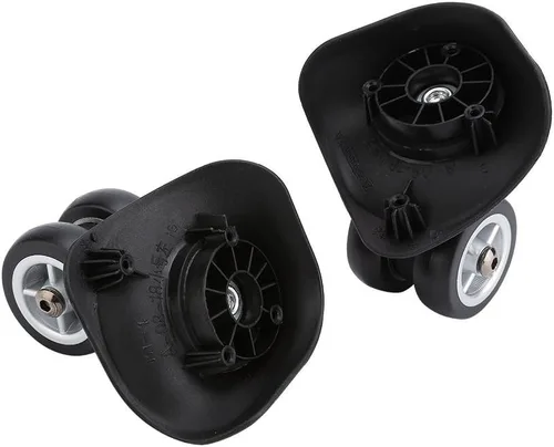 Miniatura 5 de VGEBY1 Maleta Ruedas, Equipaje Giratorio Ruedas Ruedas Universal PVC Ruedas Maleta Maleta Carretilla, Negro