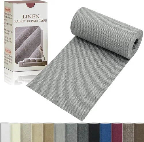 Miniatura 11 de Gheeidau Cinta de reparación de lino de 4 x 70 pulgadas, parche de tela de reparación de sofá autoadhesivo para muebles, sofás, cojines, sillas