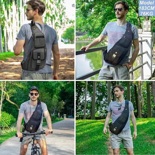 Miniatura 47 de Nicgid Sling Bag - Mochila bandolera para hombre), LYSB01NH075BJ-SPRTSEQIP