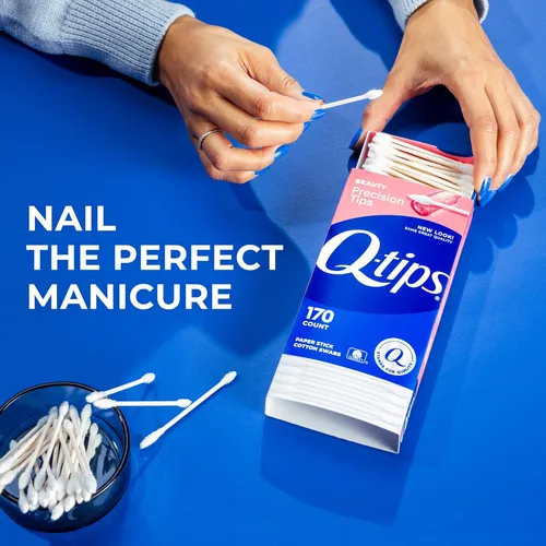 Miniatura 6 de Q-Tips Hisopos de algodón, punta de precisión, 170