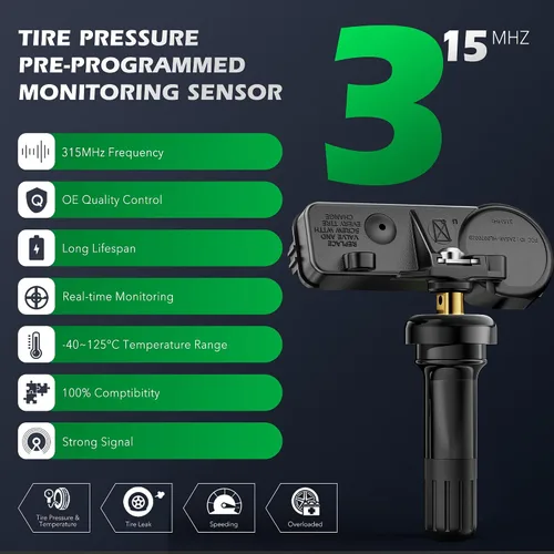 Miniatura 3 de CDWTPS Sensor TPMS para Ford F150, paquete de 4, sistema de monitor de presión de neumáticos 315MHZ para Ford F150 F250 F350 F450 F550, escape