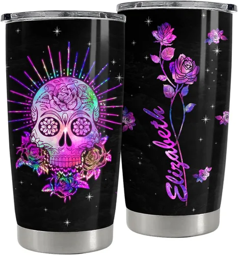 Miniatura 7 de Vaso de mariposa personalizado con tapa, estilo de joyería, nombre personalizado, vasos de 20 onzas, 30 onzas con tapa, regalo para mujeres, niñas