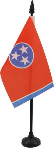 Miniatura 13 de Bandera de mesa de Colorado de 4 x 6 pulgadas, bandera de escritorio del estado de Colorado de EE. UU., 5.9 x 3.9 in, palo y base de plástico negro