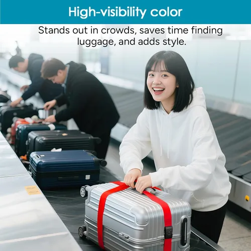 Miniatura 4 de Travel Inspira - Correas para equipaje aprobadas por la TSA - Cinturón para maletas de longitud ajustable con candado de combinación de 3 dígitos