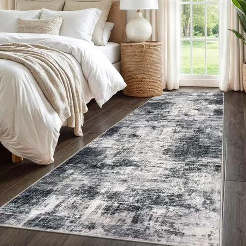 Miniatura 187 de IOHOUZE Alfombra abstracta lavable de 3 x 12 pies para pasillos, antideslizante para cocina, camino de entrada de lana sintética para interiores