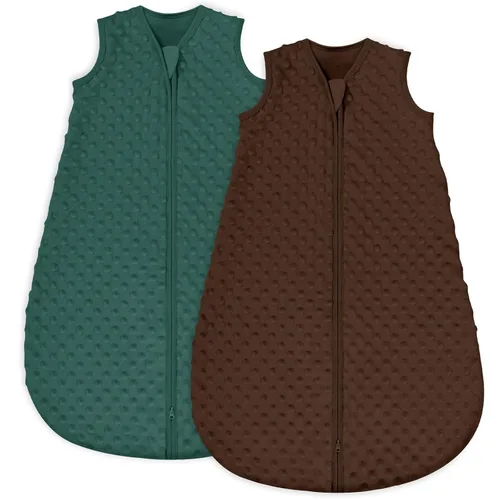 Miniatura 20 de Yoofoss TOG 1.5 - Saco de dormir de forro polar para bebé de 18 a 24 meses con puntos de felpa, manta para bebé con cremallera de 2 vías, saco
