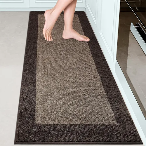 Alfombra de cocina lavable a máquina de 24 x 70 pulgadas, tapete de cocina antideslizante para piso, alfombra de entrada absorbente para dormitorio,