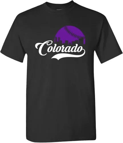 Miniatura 36 de Xtreme Apparrel Cityscape Skyline - Camiseta para hombre para fanáticos del béisbol Miami - Camisa negra