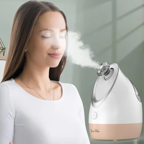 Miniatura 3 de YourMate Vaporizador Facial Nano Iónico, Vaporizador Facial Ajustable con Neblina Cálida de Aromaterapia para Senos, Hidratación Desobstruye