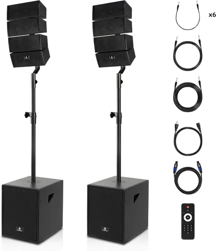 PRORECK Club 3000 juego de sistema de altavoces PA de DJ de 12 pulgadas con 4000w, con Bluetooth, función de lectura de unidad USB, control remoto