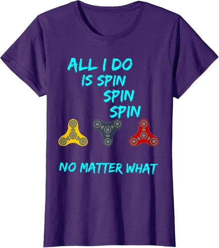Miniatura 7 de Fidget Spinner All I Do is Spin Fun T-Shirt