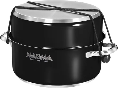 Miniatura 3 de Magma Juego de utensilios de cocina gourmet de acero inoxidable de 10 piezas con cerámica antiadherente, compatible con inducción, apto para horno